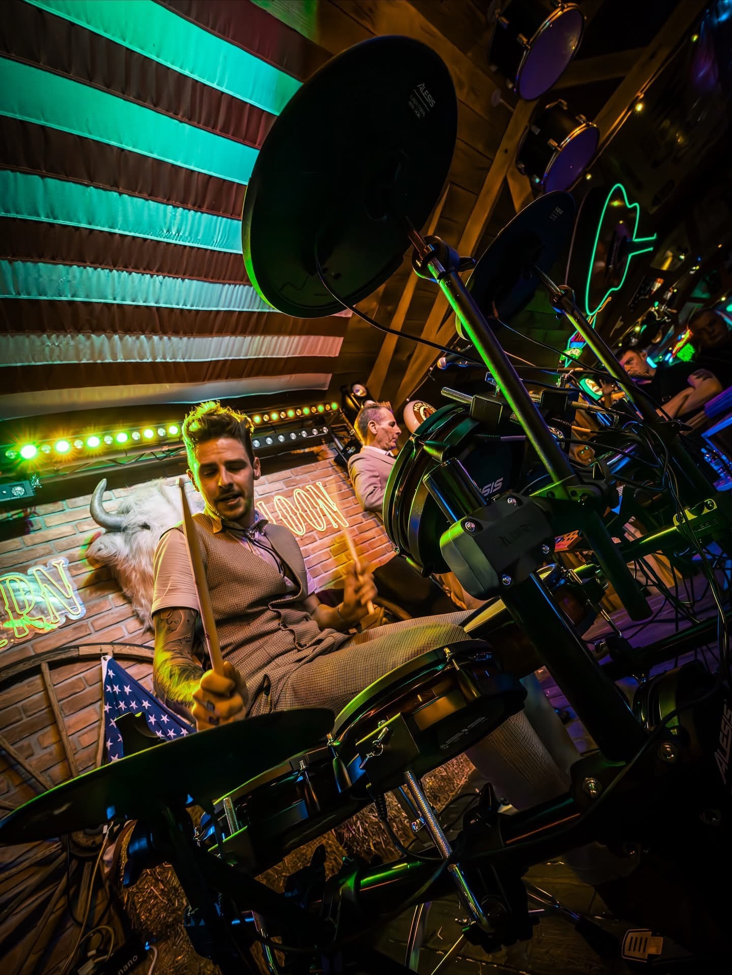 Drummer at the Western Saloon, Benidorm