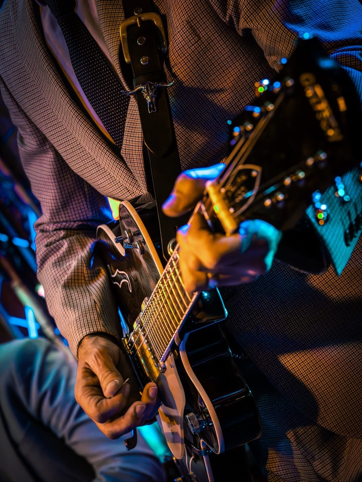 Guitar close-up on stage