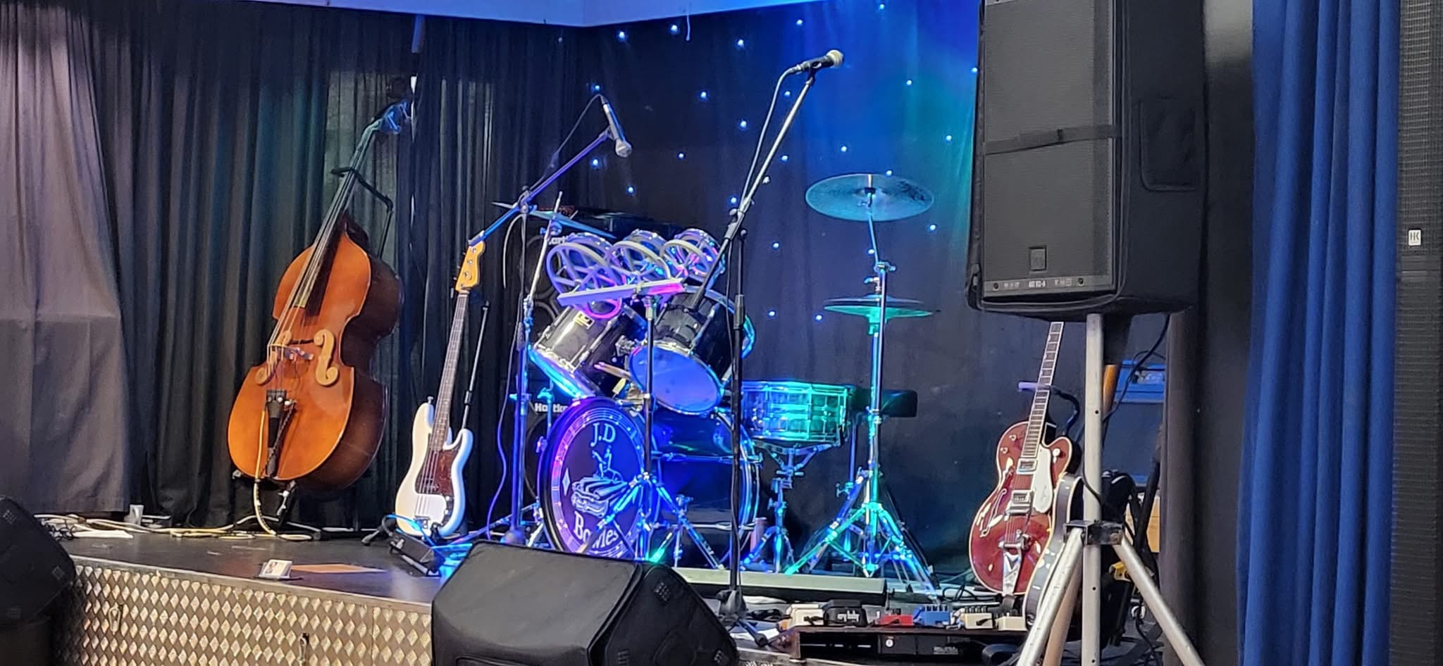 Stage setup ready for the show