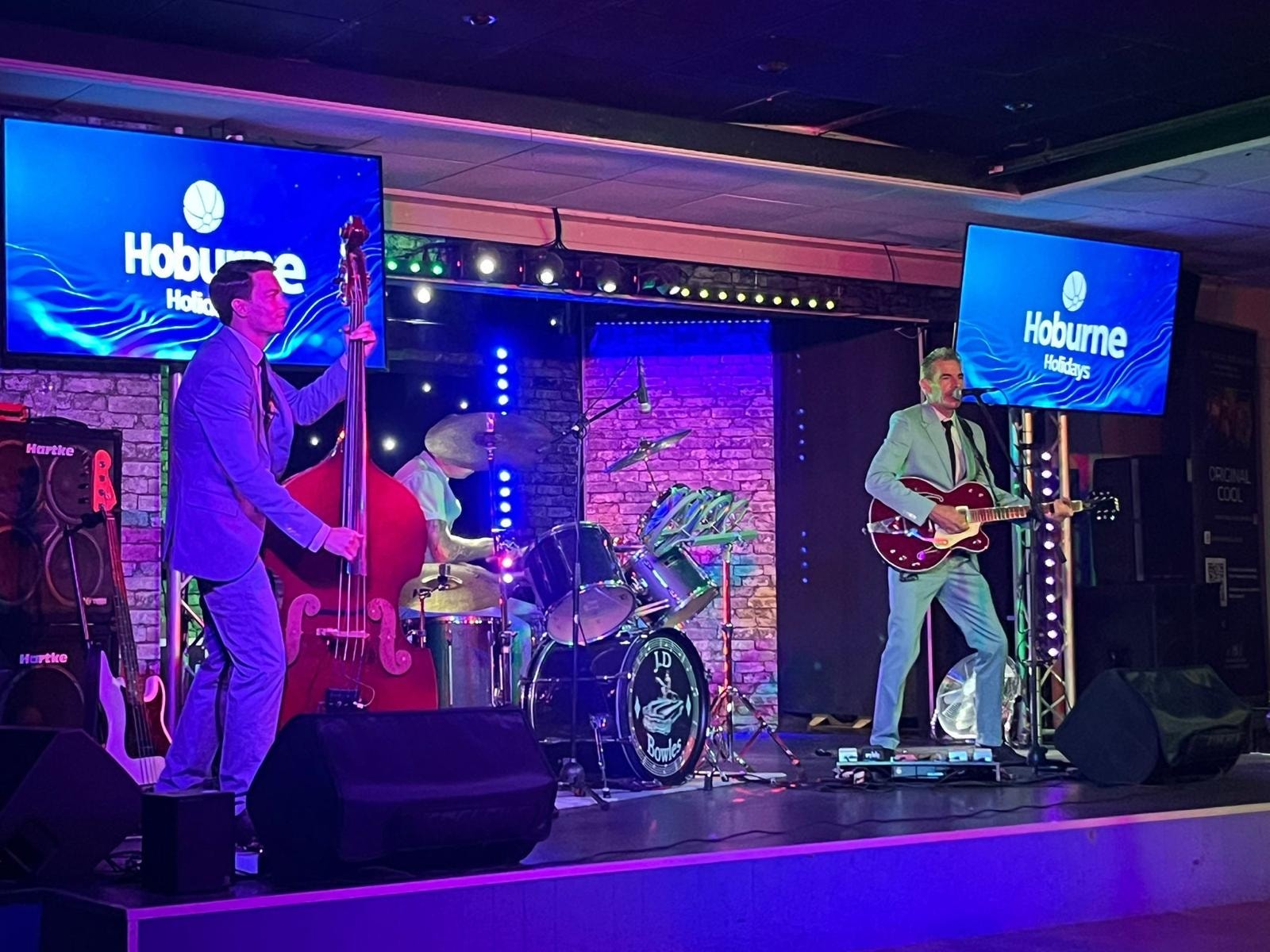 Live at Hoburne Holidays — full band on stage